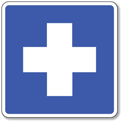 First Aid Symbol Sign 8x8 StopSignsandMore