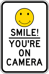 Label - Smile! You're On Camera - 6x8 (Package of 3)