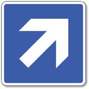 Angled Arrow Symbol Sign - 8x8