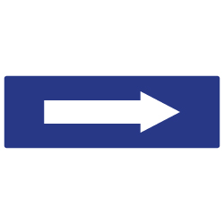 ADA Compliant Directional Arrow Signs with Tactile Arrow - 6X2