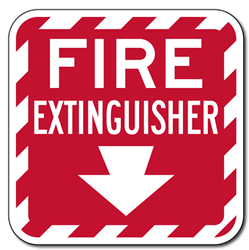 Fire Extinguisher Location Sign - 12x12 - Reflective rust-free heavy-gauge aluminum Fire Extinguisher Indicator Signs
