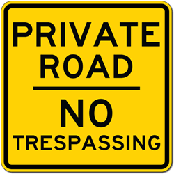 No Through Road Private Property Metal Safety Sign 600x450mm Fast Delivery 