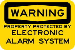 Warning Property Protected by Electronic Alarm System Signs - 18x12 - Reflective rust-free heavy-gauge aluminum Electronic Alarm Security signs