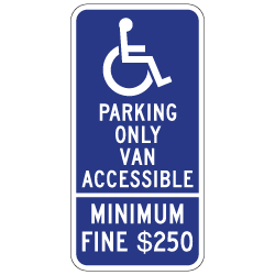 R99C-MOD California Disabled  Van Accessible Combo Sign 12x24