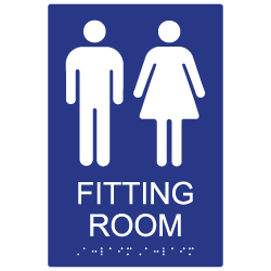 ADA Compliant Unisex Fitting Room Sign- 6x9