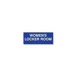 ADA Women's  Locker Room Sign with Tactile Text and Grade 2 Braille - 10x4