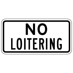 No Loitering Signs - 12x6 - Reflective Rust-Free Aluminum No Loitering Signs for Property Management
