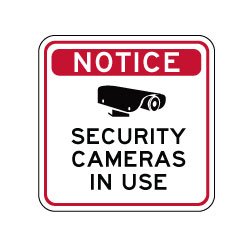 Notice Security Cameras In Use Sign - 18X12 - Reflective rust-free heavy-gauge aluminum Video Security Signs