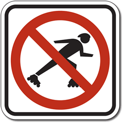 Federal MUTCD R9-13 No Skaters Sign  - 12x12 or 18x18 | STOPSignsAndMore.com
