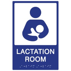 ADA Compliant Lactation Room Sign with Tactile Text and Grade 2 Braille - 6x9
