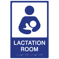 ADA Compliant Lactation Room Sign with Tactile Text and Grade 2 Braille - 6x9