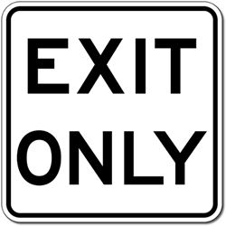 Exit  Only Sign - 18x18 Larger Size Good for Outdoor Uses and Parking Lots - Engineer Grade Reflective Heavy Gauge Aluminum Exit Only Signs from STOPSignaAndMore.com