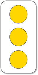 3-pack of Yellow Reflector Warning Signs - 12x6 - 4-holes allow for signs to be mounted vertically or horizontally - Diamond Grade Yellow Reflectors on Baked Enamel White Sign Base - Made to meet Federal MUTCD specifications for OM2-1V and OM2-1H signs