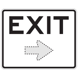 Exit Sign with Choice of Arrow Direction - 30x24 Large Size is Good for Outdoor and Parking Lot Uses - Engineer Grad Reflective Heavy Gauge Aluminum Exit Sign from STOPSignaAndMore.com