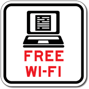 Free Wi-Fi Sign - 12x12 - Non-reflective