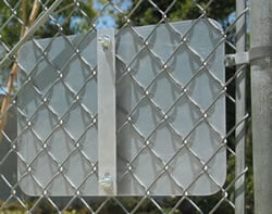 This 18-Inch Bracket is used for mounting 12x18 or 18x18 signs to chain-link fences and meshed security gates.