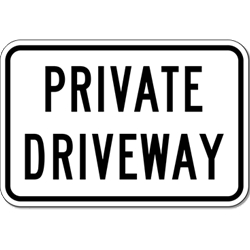 Private Driveway Do Not Enter sign- 12X18 - Reflective rust-free heavy gauge aluminum Private Driveway sign
