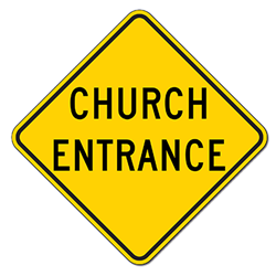 Reserved For Church Parking Signs 12x18 - Reflective Rust-Free Heavy Gauge Aluminum