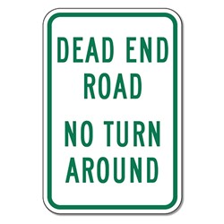 thumbnail image 2 of SmartSign Dead End Road Sign - 3M Reflective 18x12 Inch Aluminum No Turn Around Warning 2 of 10
