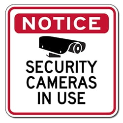 Notice Security Camera In Use - Sign 12 In. X 18 In.