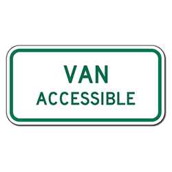 R7-8P Van Accessible Parking Sign 12x6 - Reflective Rust-Free Heavy Gauge Aluminum ADA Parking Signs