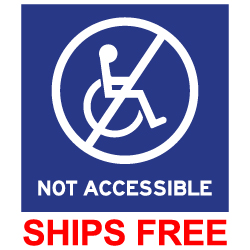 Window Decals - NOT Accessible Symbol  - 6x6