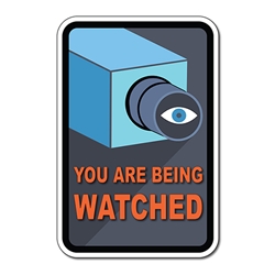 You Are Being Watched Camera Eye Sign - 12x18