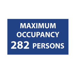 ADA Maximum Occupancy Room Signs with Tactile Text - 12x7