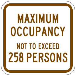 Fire Code Maximum Occupancy Sign - 12x12 | StopSignsandMore.com