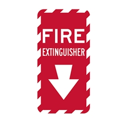 Fire Extinguisher Location Sign - 6x12 - Reflective rust-free heavy-gauge aluminum Fire Extinguisher Indicator Signs