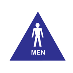 ADA Economy Mens Restroom Door Signs with Tactile Text and Pictograms - 12x12