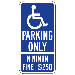 B Stock R99C California Disabled Parking Space Sign - 12x24 - Made with Reflective Rust-Free Heavy Gauge Durable Aluminum