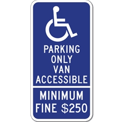 R99C-MOD California Disabled  Van Accessible Combo Sign 12x24