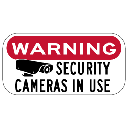 Warning Security Cameras In Use Sign - 12x6 - Reflective rust-free heavy-gauge aluminum Video Security Signs