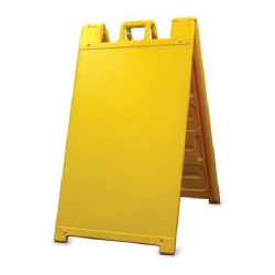 Yellow Portable Two-Sided A-Frame Sign Holder - Fits Signs Up To 24X36