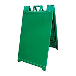 Green Portable Two-Sided A-Frame Sign Holder - Fits Signs Up To 24X36