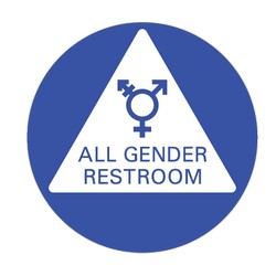 All Gender Door Sign 12x12 non-gender specific