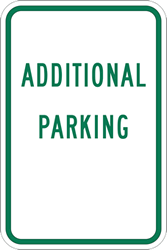Additional Parking Sign No Arrow - 12x18 - Reflective Rust-Free Heavy Gauge Aluminum Parking Lot Signs