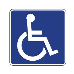 D9-6 Handicap Accessible Signs - No Arrows - 12x12  - Reflective Rust-Free Heavy Gauge Aluminum