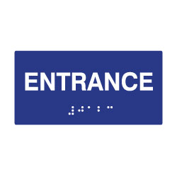 ADA Compliant Entrance Signs with Tactile Text and Grade 2 Braille - 6x3