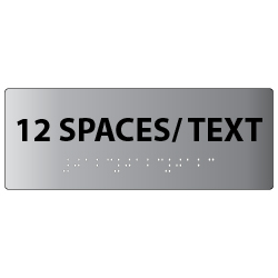ADA Compliant Custom Room Name Signs - Tactile Text - Braille - Brushed Aluminum