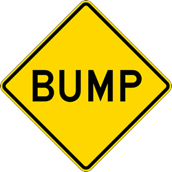 Bump Warning Signs - 24x24 - W8-1 MUTCD Regulation Reflective Rust-Free Heavy Gauge Aluminum Road Signs