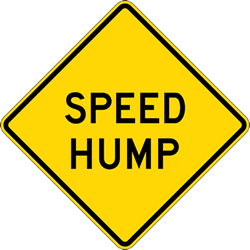 Regulation MUTCD Speed Hump Warning Sign - Reflective Rust-Free Heavy Gauge Aluminum Road Signs