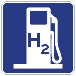 California Hydrogen Fueling Station Sign - 18x18 - Reflective Rust-Free Heavy Gauge Aluminum Alternative Fueling Signs