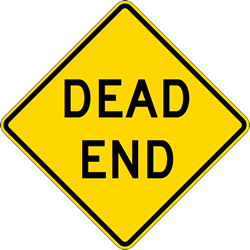 Dead End Road Signs - 24x24 - Regulation MUTCD W14-1 Reflective Dead End Warning Signs on Rust-Free Heavy Gauge Aluminum