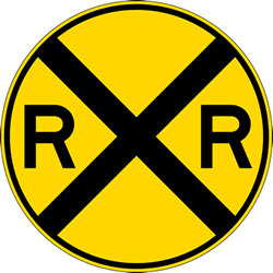 Railroad Crossing Warning Signs - 30x30 - W10-1 MUTCD Compliant High Intensity Prismatic Reflective Rust-Free Heavy Gauge Aluminum Railroad Crossing Warning Signs
