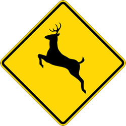 Deer Crossing Road Sign - 30x30 - Official MUTCD Compliant W11-3 Deer Crossing High-Intensity Prismatic Reflective Rust-Free Heavy Gauge Aluminum Signs