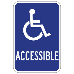 ADA Disabled Access Entrance Sign with ISA Symbol - 12x18 - 3M Engineer Grade Reflective Rust-Free Heavy Gauge Aluminum ADA Access Signs