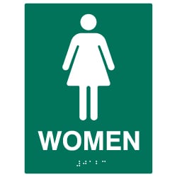 ADA Compliant Womens Restroom Wall Signs - 6x8 - Custom Colors Available