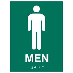 ADA Compliant Mens Restroom Wall Signs - 6x8 - Custom Colors Available